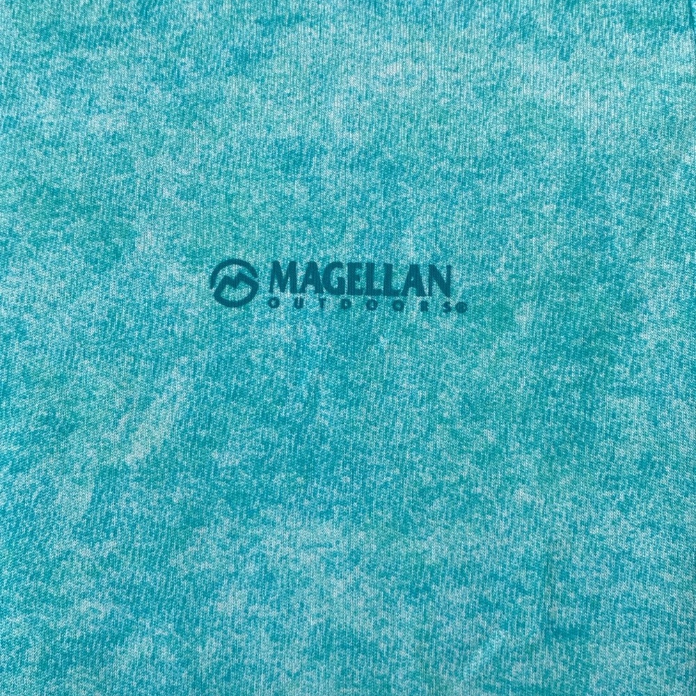 NWT Magellan Outdoors Long Sleeve Shirt Blue Green Aqua Colors Girls XL - Picture 3 of 9